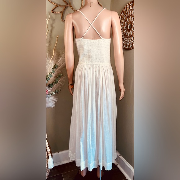 Free People Heating Up Maxi Slip Dress NWOT Small Ivory Cream - Picture 5 of 16